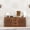 Walnut, variant on Brafabhome 67" Fluted Sideboard Buffet Cabinet with 3 Drawers, Modern Credenza Storage Cabinet with Arched Reeded Design Doors & Adjustable Shelves, Walnut