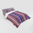 thumbnail image 3 of Abstract Duvet Cover Set, Gradient Color Vertical Stripes Lines Art Retro Graphic Display, Bedding Set with Shams and Fitted Sheet, 3 Sizes, by Ambesonne, 3 of 3