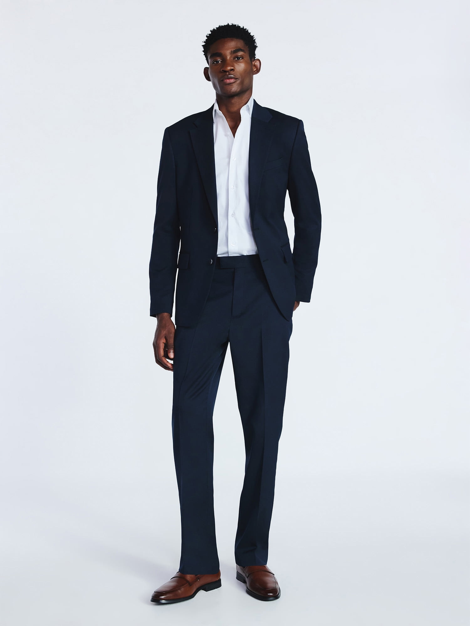 Free Assembly Men's Slim Fit Dress Shirt with Long Sleeves, Sizes 14/32 - 17/34