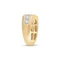 thumbnail image 4 of 10kt Yellow Gold Mens Round Diamond Flat Top Band Ring 1 Cttw, 4 of 4