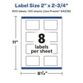 thumbnail image 6 of Avery Glossy White Rectangle Labels, 2" x 2.75", 800 Total, 6 of 9