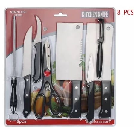 8Pcs Set Professional Kitchen Chef Knife Stainless Steel Ultra Sharp Knives New