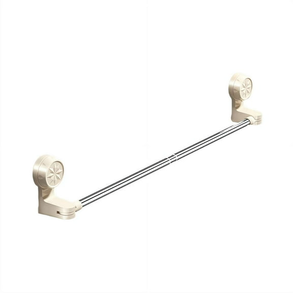 12-24 inch Suction Cup Wall Towel Rack No Drilling Single Rod Retractable Towel Rack self-adhesive Storage Rack Kitchen Bathroom