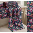 thumbnail image 6 of Soimoi Blue Cotton Poplin Fabric Leaves & Pink Floral Watercolor Printed Fabric 1 Yard 42 Inch Wide, 6 of 7