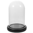 thumbnail image 1 of WEUVEB 1Pack Display Riser Glass Dome Display Square Black Wood Material For Flower Display In Office, 1 of 8