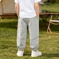 thumbnail image 4 of ZACPNCV Kids Sweatpants Printed Elastic Waistband Athletic Joggers Boys Girls Cinched Cuffs Comfy Pull On Trousers 9-10Years Gray, 4 of 7