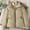 Khaki, variant on EGNMCR Womens Long Puffer Coat, Long Sleeve Padded Winter Down Coats, Hooded Parka Jacket Women's Loose Casual Standing Collar Thickened Warm Short Bread Jacket Women Coat