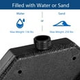 thumbnail image 5 of Abble 130 lbs Outdoor Cantilever Umbrella Base, 4-Piece Square Offset Umbrella Stand Plate Set,  Water and Sand Fillable, HDPE in Black, 5 of 10