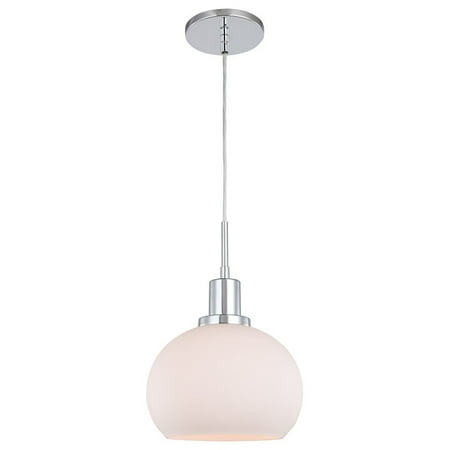 

Woodbridge Lighting Austin 1-Light Glass LED Mini-Pendant in Chrome/Opal