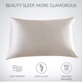 thumbnail image 4 of Juego de fundas de almohada de satén supersuave, fundas de almohada de satén sedoso para viajes, frescas para verano y cálidas para invierno, cierre tipo sobre, reducen las arrugas faciales, evitan, 4 of 5