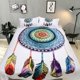 thumbnail image 5 of Juego de 3 unidades de funda nórdica con estampado de atrapasueños, fundas de almohada, juego de cama suave (US King), 5 of 8