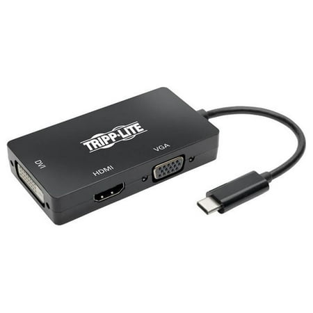 UPC: 0037332210746 | Tripp Lite USB C Multiport Adapter HDMI / DVI / VGA 4Kx2K USB Type C Black (U444-06N-HDV4KB)