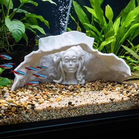 Reptile Cave Hideout Tank Accessories Decorations, Aquarium Hideaway Cave Fish Tank Decorations Eco-friendly PLA printing material for Amphibians, Betta Fish, Shrimp, Lizards, Leopard Gecko