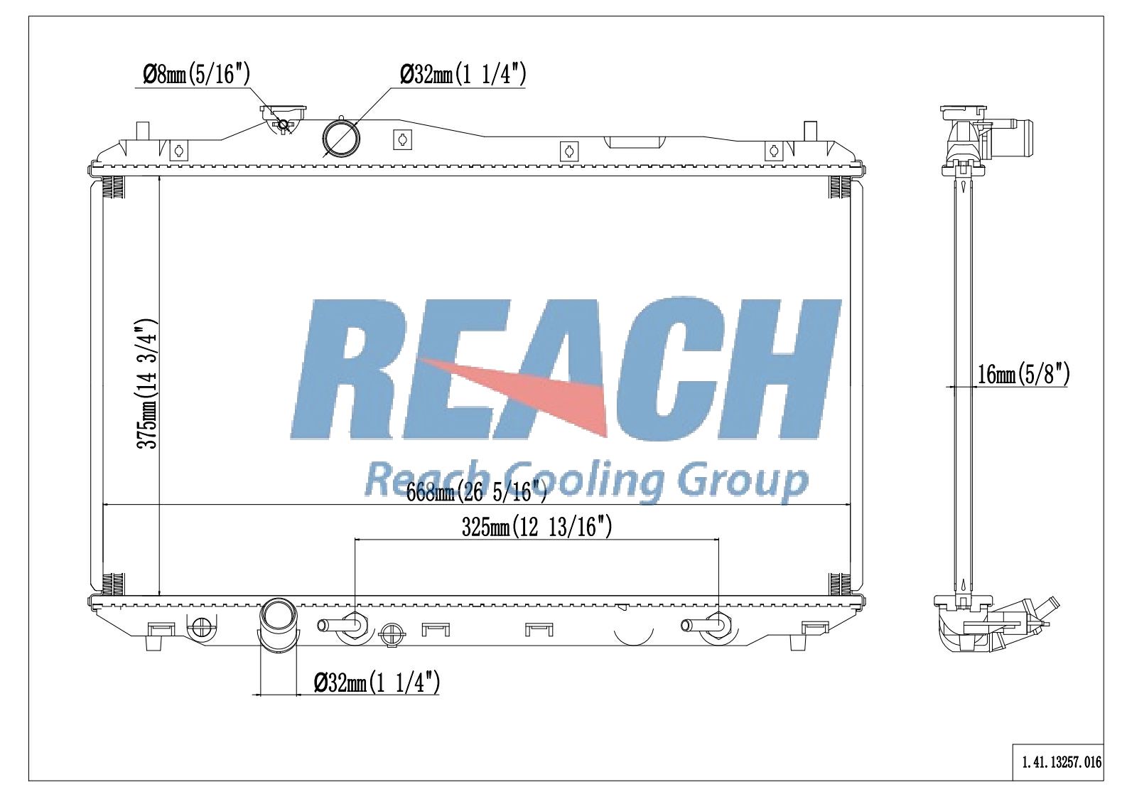 REACH Radiator 41-13257 for 15-13 Acura ILX; 15-12 Honda Civic