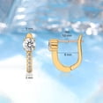 thumbnail image 4 of Limerencia Titanium Cubic Zirconia Hoops, Lightweight Cuff Earrings for Women, 4 of 6