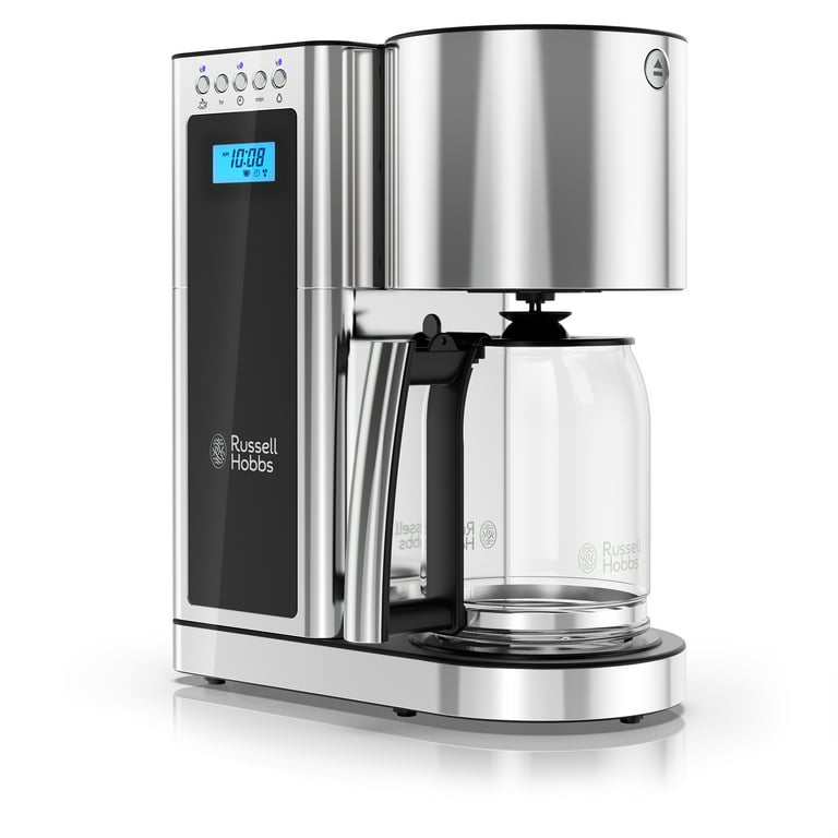 Russell Hobbs Glass Series 8-Cup Coffeemaker, Black & Silver