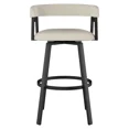 thumbnail image 3 of Amisco Caris Swivel Counter Stool Black Metal Frame, 3 of 5