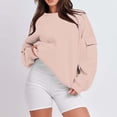 thumbnail image 1 of Sudadera Sentuca para mujer, jerséis holgados de manga larga, sudaderas lisas informales con cuello redondo, 1 of 6
