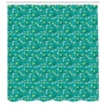 thumbnail image 3 of Ambesonne Floral Shower Curtain, Wild Flowers and Butterflies, 69"Wx70"L, Dark Seafoam and Multicolor, 3 of 3