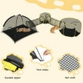 thumbnail image 4 of Zimtown 2-in-1 Outdoor Cat Playpen Puppy Playpen, Large Enclosure with Tunnel & Portable Tent for Pets, Yellow, 4 of 8