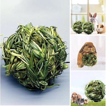 Cheers.US Small Animal Toy Teeth Care Molar Toy Handmade Weaving Straw Ball Hamster Rabbit Chew Toy Pet Supplies,Rich Fiber, Safe, Bite Resistant