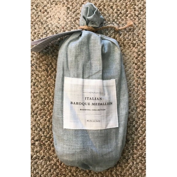 Restoration Hardware Italian Baroque Medallion King Pillow Sham Silver Sage