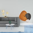 thumbnail image 2 of Escultura de hoja, adorno de estantería, decoración moderna para el hogar, coleccionable, reloj de pared, arte decorativo, reloj de madera, dormitorio, 2 of 8