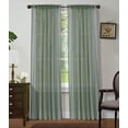 thumbnail image 1 of Sapphire Home 2 Panels Window Sheer Curtains 54" x 95" Inches 108" Total Width, Voile Panels for Bedroom Living Room, Rod Pocket, Decorative Curtains, Solid 95" Sage, 1 of 1