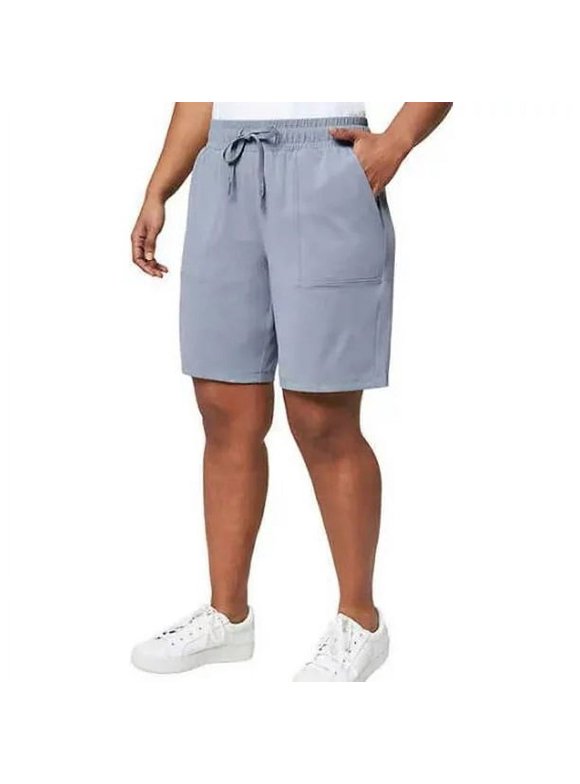 Mondetta Women's Active Bermuda Shorts - Ultra-Soft Moisture Wicking With Elastic Waist 3 thumbnail image