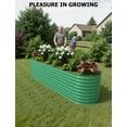 thumbnail image 1 of BeesClover Oval Raised Garden Bed - Galvanized Steel Planter with Open-Bottom for Vegetables and Trees, 1 of 8