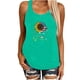 thumbnail image 1 of Blusa sin mangas con cuello redondo y estampado de girasol para mujer Fridja  gh3049, 1 of 5