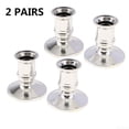 thumbnail image 4 of 4pcs Taper Candle Holders Traditional Shape Fits Standard Candlestick Silver, 4 of 6