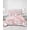 Blush Pink, White, Pink, variant on Quilts Twin Size, Sky Blue Leaves Soft Comforter Bedding Set for Bed, Farmhouse Botanical Branch Vintage Boho Leaf Lightweight Quilted Bedspread with Pillow Cover(2 Pieces) for All Season, 68x86 Inch