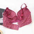 thumbnail image 4 of HNMKIU Underwire Bras for Women Plus Size Thin Strap 2026 Jacquard Push Up Lace Shaping Support Plus Size Bras Red,100B, 4 of 9