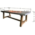 thumbnail image 5 of Elementi Outdoor Workshop Dining Fire Pit Table 82 x 40 Inches Grey Durable Fire Bowl Glass Reinforced Concrete Fire Table Natural Gas Patio Fire Place Includes Burner and Lava Rock, 5 of 6