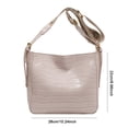 thumbnail image 2 of Bolso de cubo para mujer Bolso de satchel con patrón de cocodrilos Bolso diario al aire libre (Blanco), 2 of 6