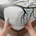 thumbnail image 3 of Full Size Fitted Sheet Set - Music Tree 3 Piece Bedding Sets 16" Deep Pocket Fitted Sheet with 2 Pillowcases Modern Abstract Art Note Branches Brushed Microfiber Hotel Luxury Bed Sheets, 3 of 9