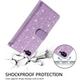 thumbnail image 3 of Wallet Case for iPhone SE(5G) 2022 iPhone 7 iPhone 8 iPhone SE 2020, Retro Matte 9 Card Holder Slots Zipper Pocket PU Leather Magnetic Closure Kickstand with Wrist Strap Flip Case - Purple, 3 of 15