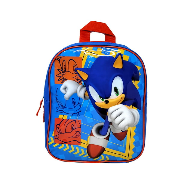 Hedgehog Movie Backpack 11" Mini Toddler Tails Knuckles Boys Blue Red - Walmart.com
