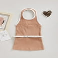 thumbnail image 4 of Filles Été Robe Lettre Imprimée Sans Manches Robe et Fanny Pack, 4 of 9