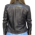 thumbnail image 3 of Chamarra de piel negra estilo cruzada para dama Castelli Leather Authentic Cinthya Cruzado, 3 of 4