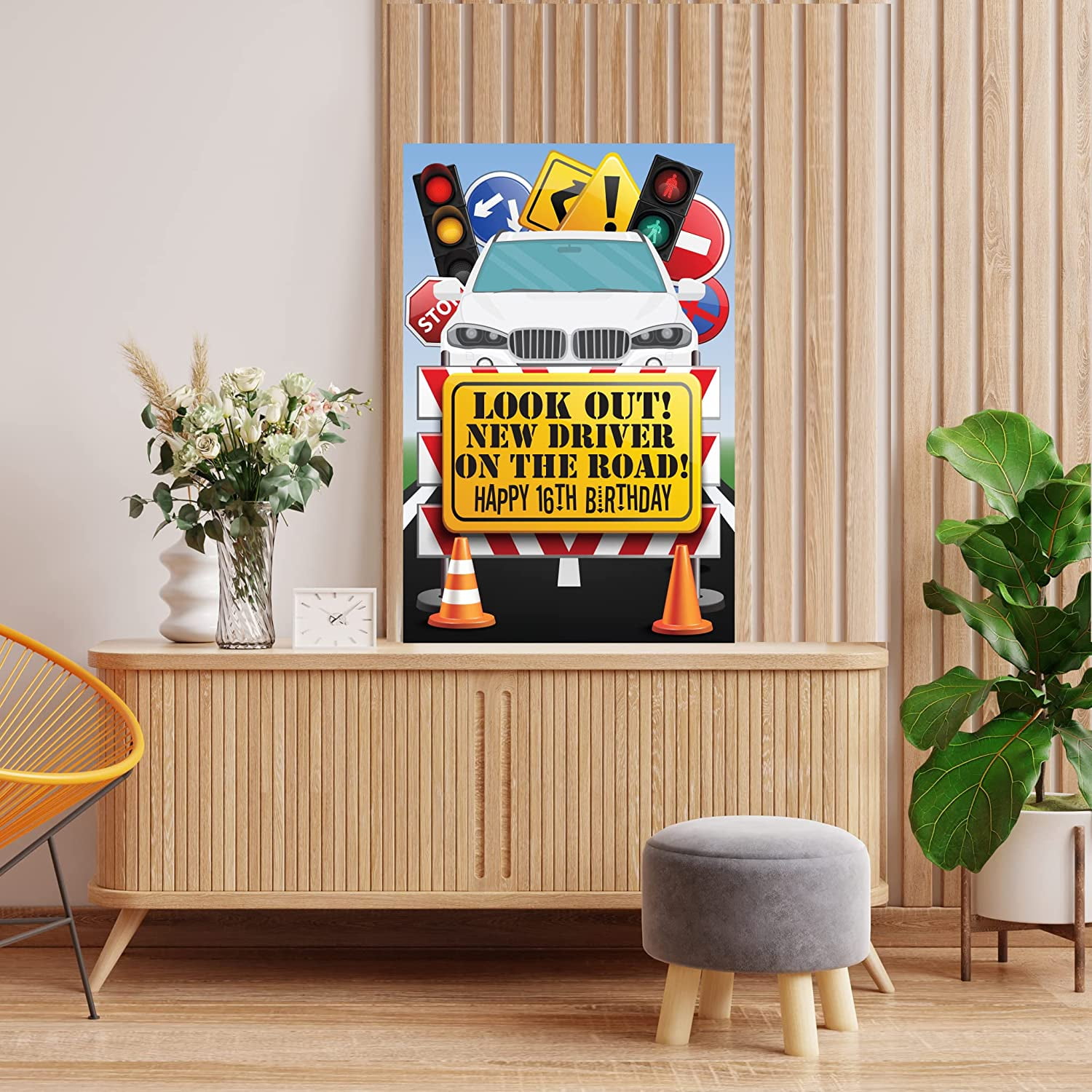 VictoryStore Jumbo Happy 16th Birthday Card, 24" x 36"