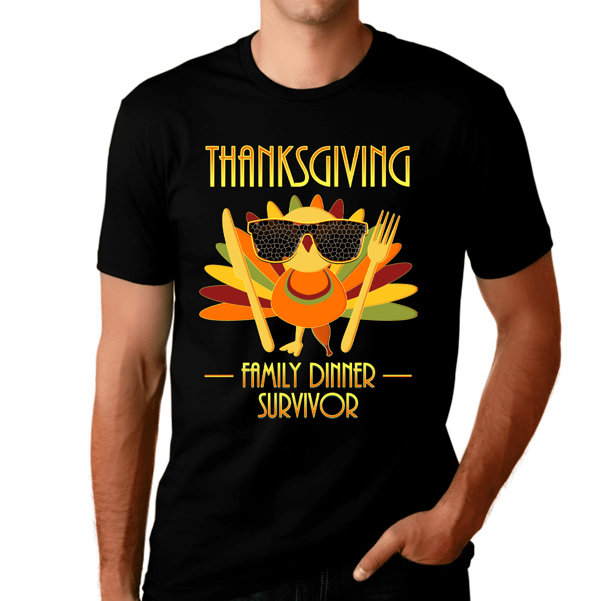 Can We Eat Yet Turkey Funny Humor Thanksgiving Family Meal Holiday Mens T-shirt 