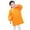 Orange, variant on uikmnh Cute Tops for Long Sleeve Artist Apron Smock for Kids Painting and Craft Size:4-8 Years