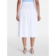 thumbnail image 4 of Time and Tru Women's Smocked Waist Cotton Midi Skirt, Sizes XS-XXXL, 4 of 6