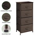 thumbnail image 5 of mDesign Tall Dresser Storage Tower Stand with 4 Fabric Drawers - Espresso Brown, 5 of 8