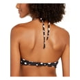 thumbnail image 2 of SUNDAZED Women's Black Polka Dot Stretch Bow Detail Lined Sweetheart Ruffled Ava Underwire Swimsuit Top 34D, 2 of 4