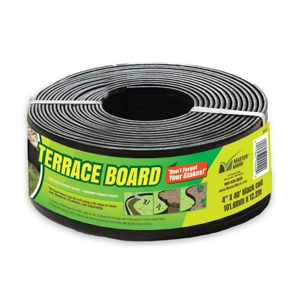 Master Mark Plastics 5" x 40' Black Plastic Garden Border Edging