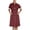 Wine, variant on Dresses for Graduation Women's Short Sleeve Nurse Uniform Midi Dress Lapel Collar High Waist Button Shirt Casual Work Dress Light Blue L