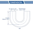 thumbnail image 3 of 1 Pcs 35mm/1.38" ID 150mm/5.91" Length 180° Blue Car Silicone Hose Coolant Hose Universal, 3 of 7